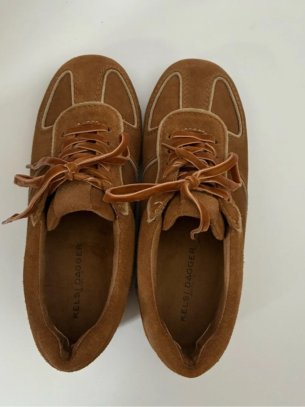 Kelsi Dagger Stover Tan Suede Lace-Up Sneakers Sz. 6.5 NWOT